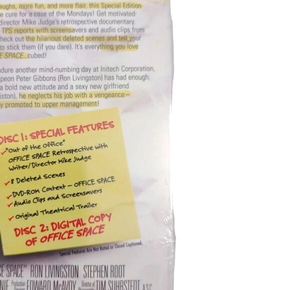 Office Space Two Disc DVD Special Edition Digital Copy and DVD Set New Sealed - Picture 5 of 11